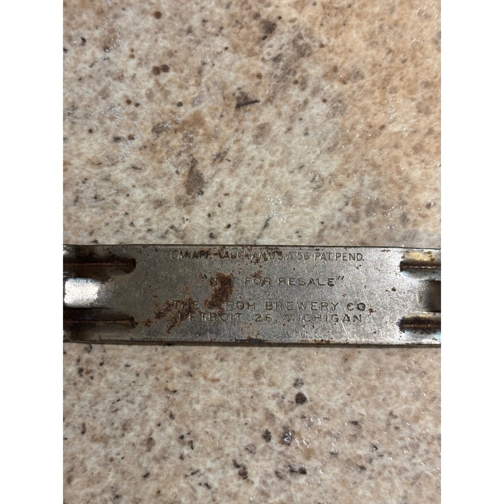 Vintage Stroh's Beer Church Key Bottle Can Opener Vaughan Detroit Michigan 4in - Picture 8 of 9